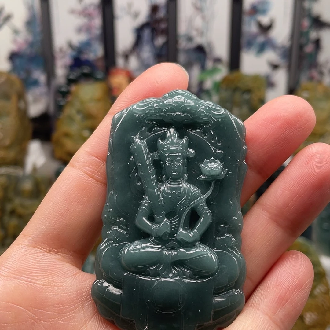 翡翠未镶嵌颈饰天然翡翠a货虚空