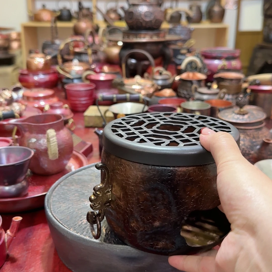 紫铜手工制作摆件一个