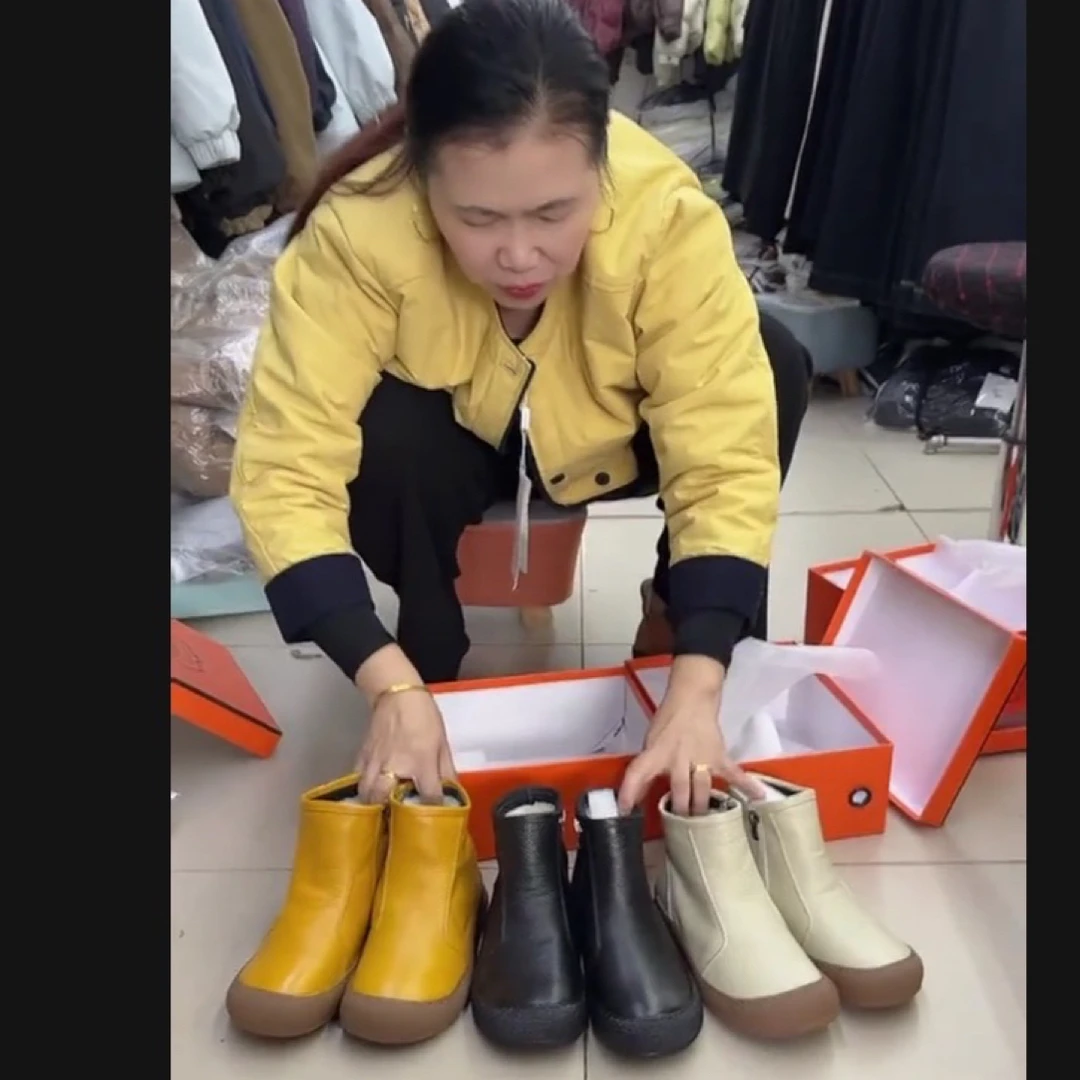 牛皮羊毛舒适保暖鞋