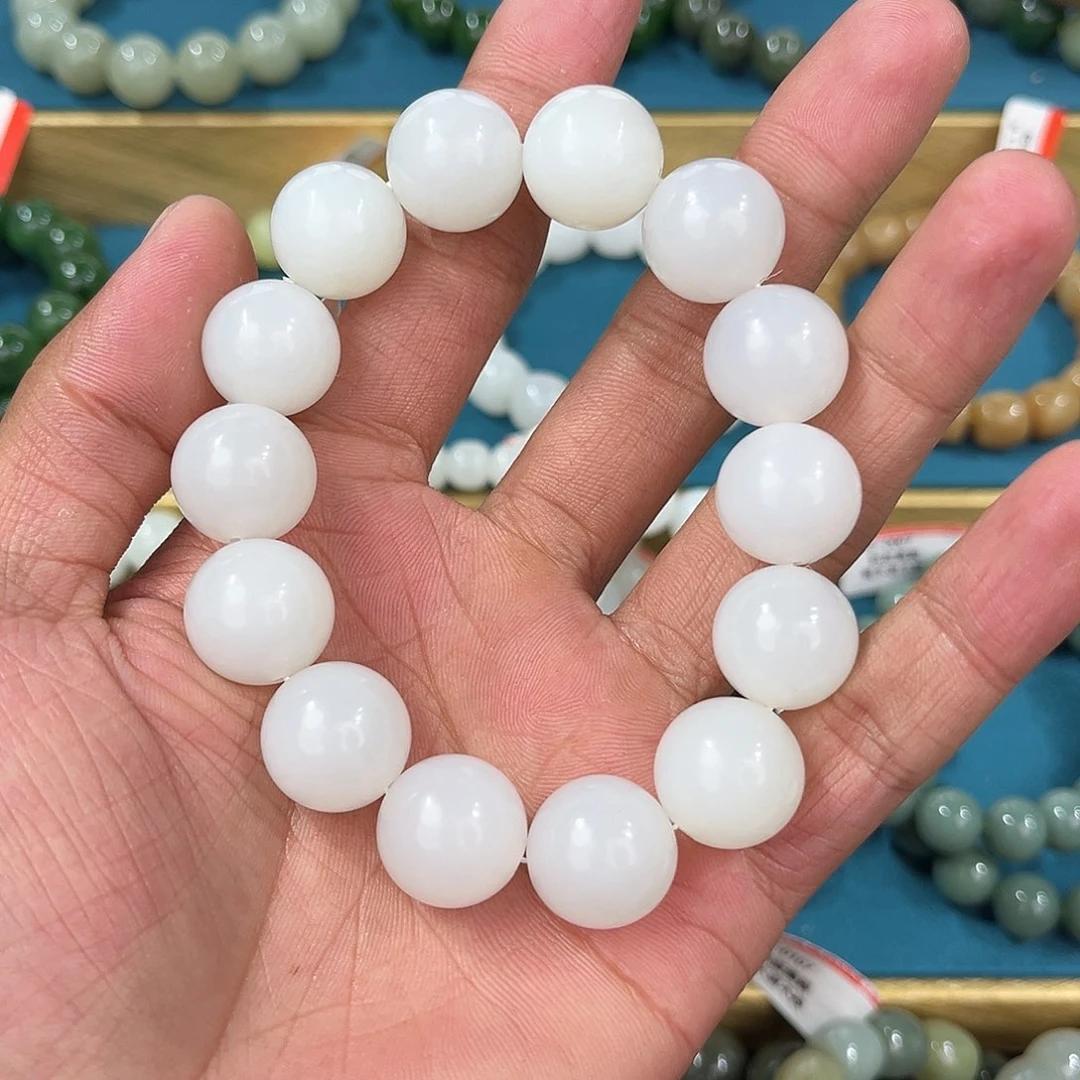 手串未镶嵌和田玉纯天然新疆和田玉且末天泰16mm