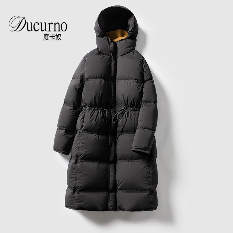 百搭加厚白鸭绒羽绒服女款中长款2026年冬季新款大气保暖高级外套