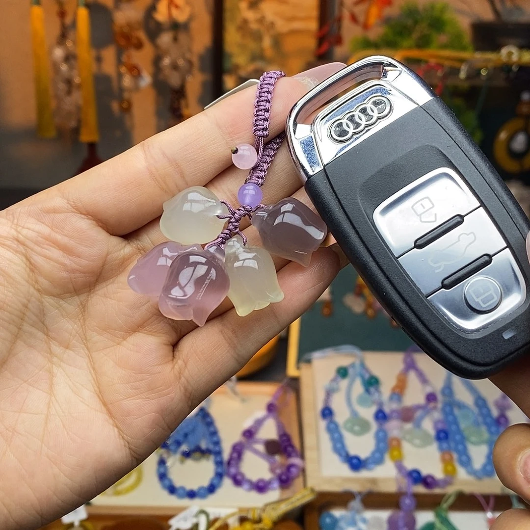 玛瑙/玉髓车挂未镶嵌挂件