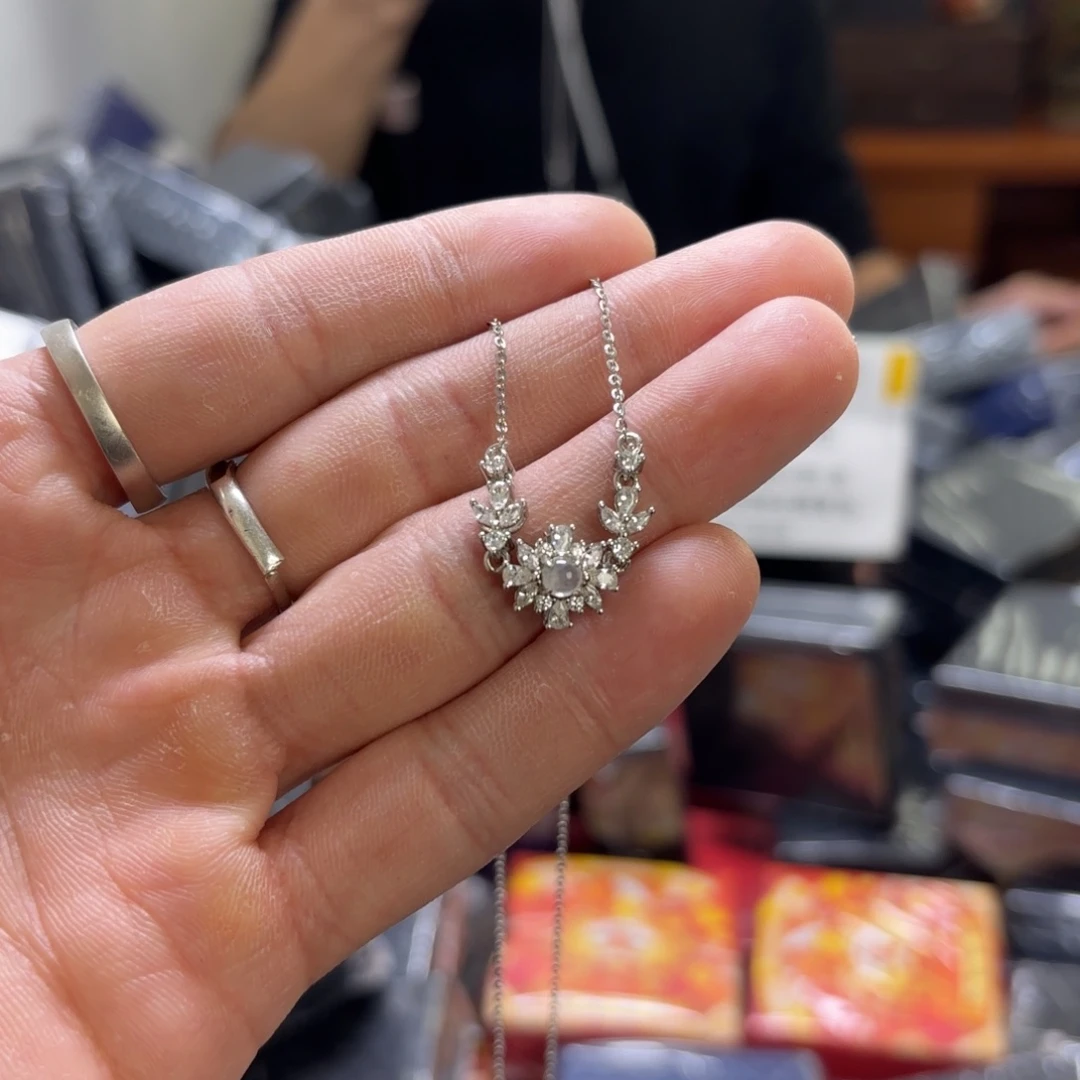 翡翠戒指银S925镀金镶嵌