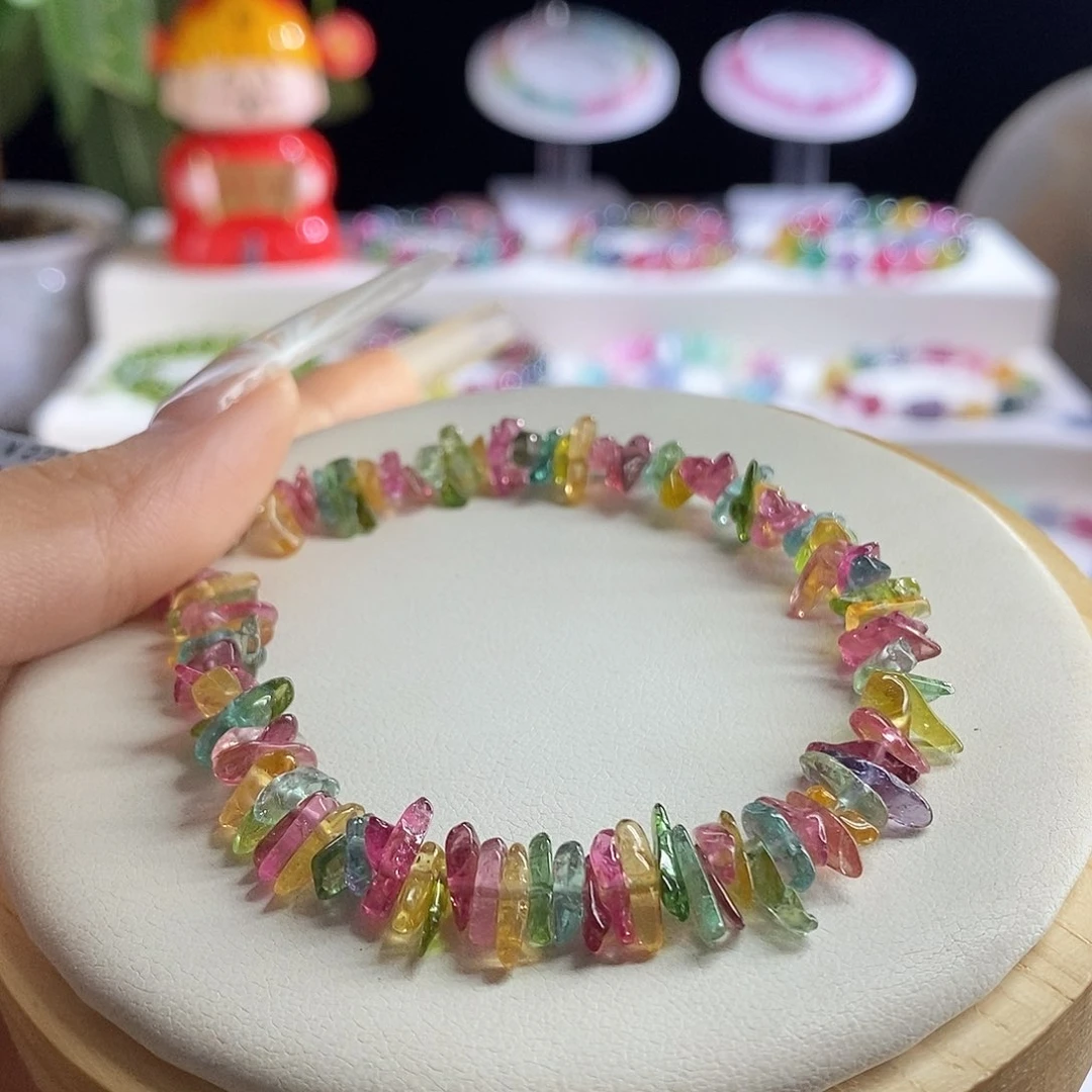 未镶嵌手链碧玺碎碎石