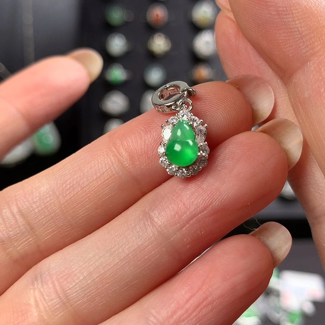 翡翠银S925镶嵌颈饰111111111