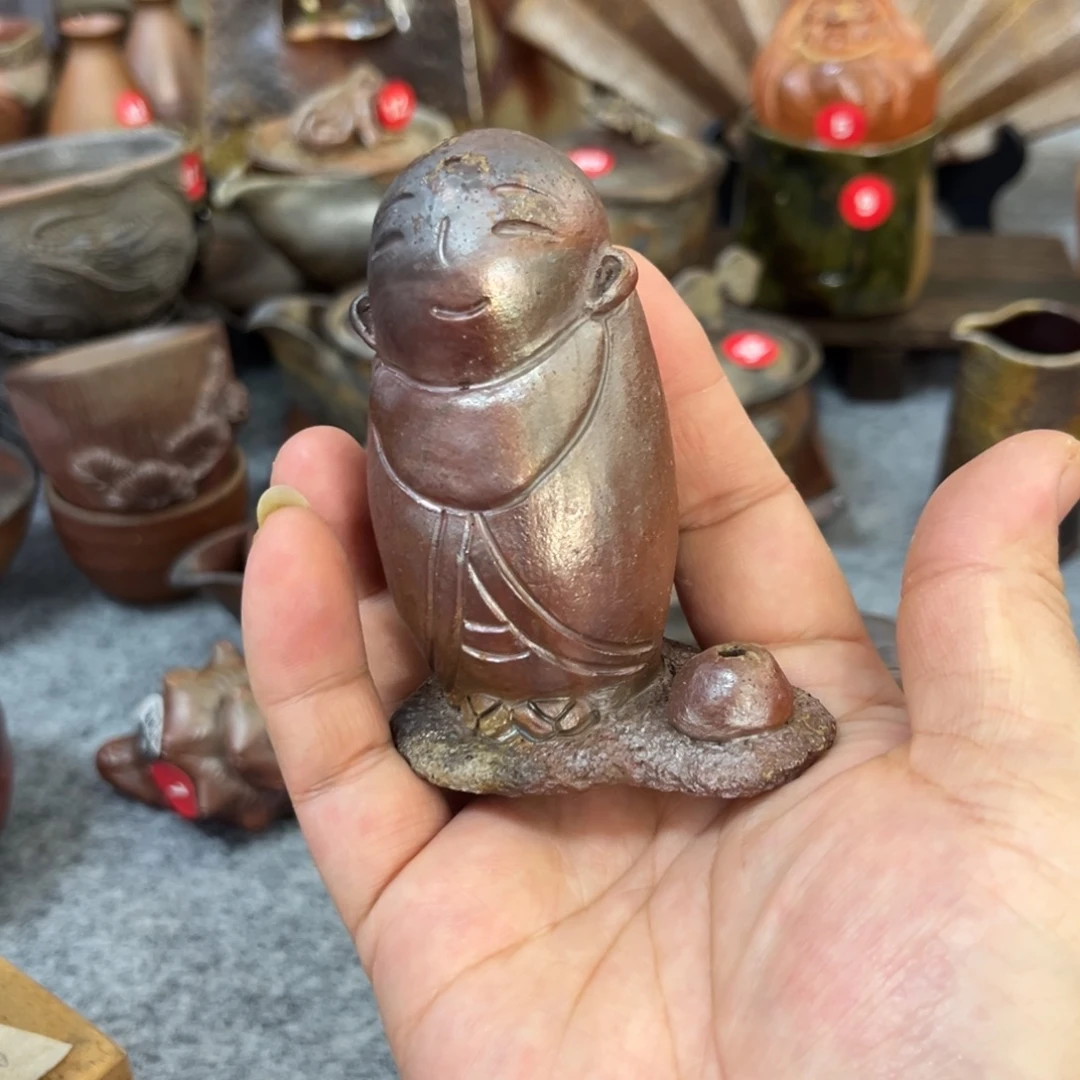 简***生瓷片备前茶宠茶宠一个