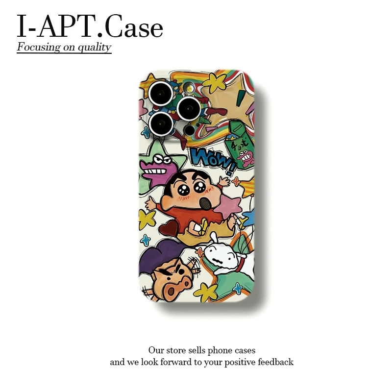 涂鸦小新超人菲林适用于iPhone苹果16手机壳华为oppo小米vivo新款