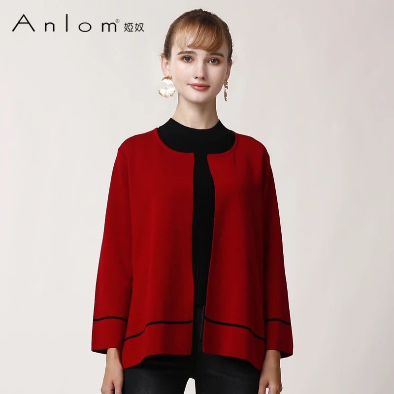 Anlom/娅奴外套女春秋新款时尚休闲气质简约宽松女士桑蚕丝短外套