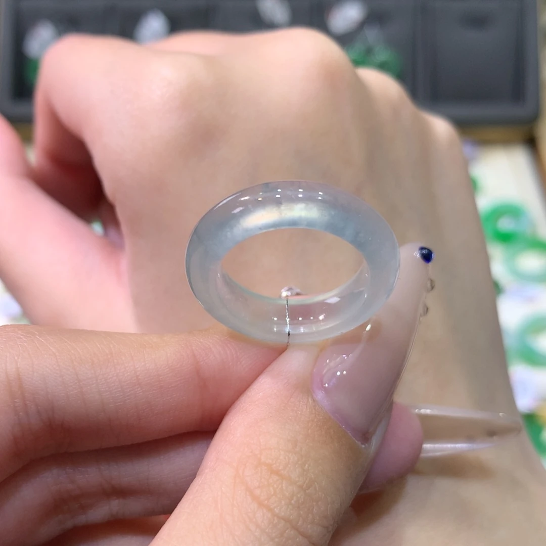 翡翠戒指未镶嵌13天空蓝