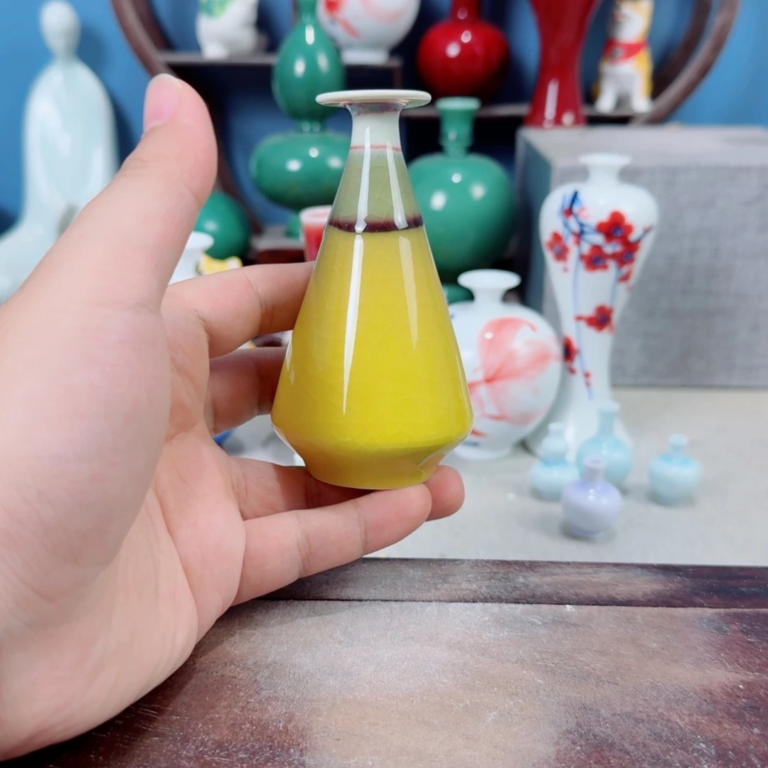 陶瓷手工小花器摆件