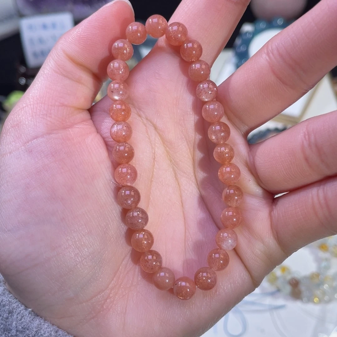 未镶嵌手链水晶金沙太阳石6mm