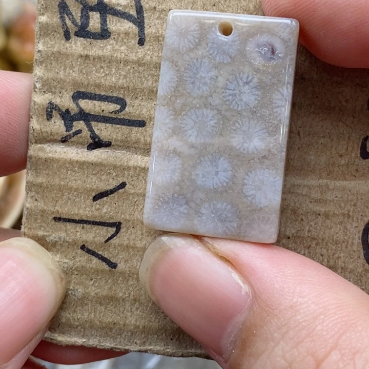 颈饰未镶嵌硅化珊瑚（珊瑚玉）厚****存