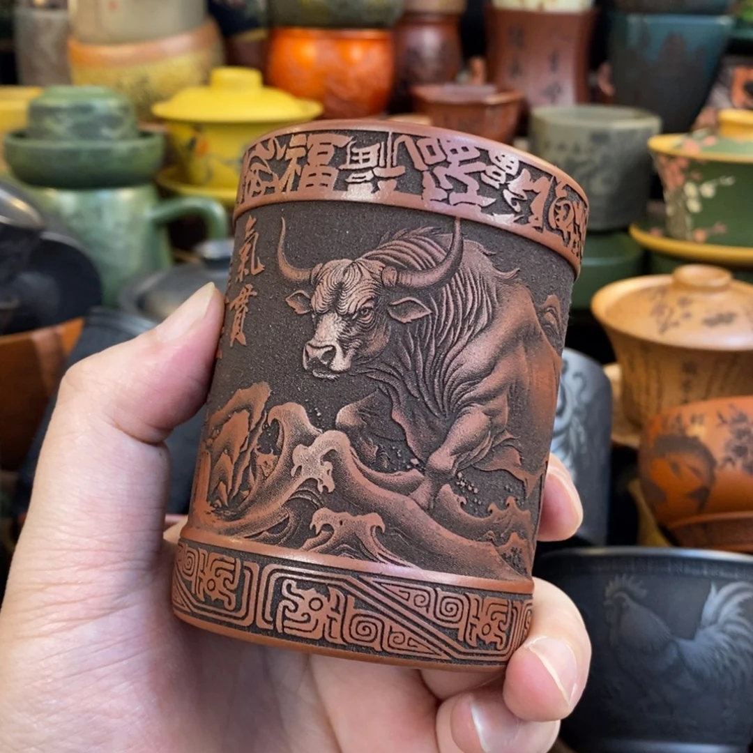 紫砂公道杯宜兴全手工紫砂杯