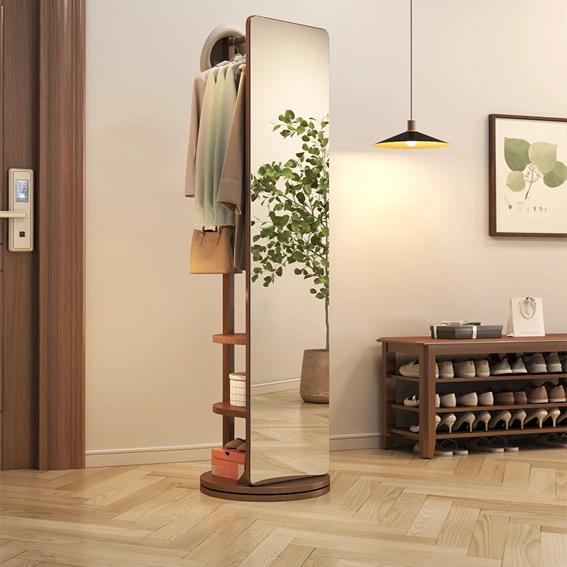 木屋记推荐家用落地式试衣镜可旋转移动网红镜子全身镜2024年新款