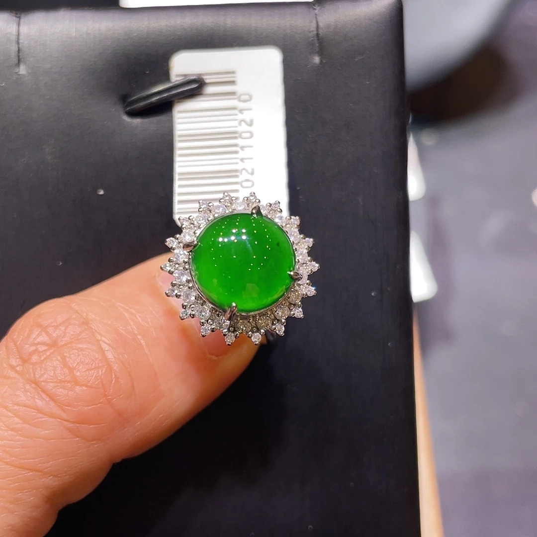 翡翠未镶嵌项链戒指