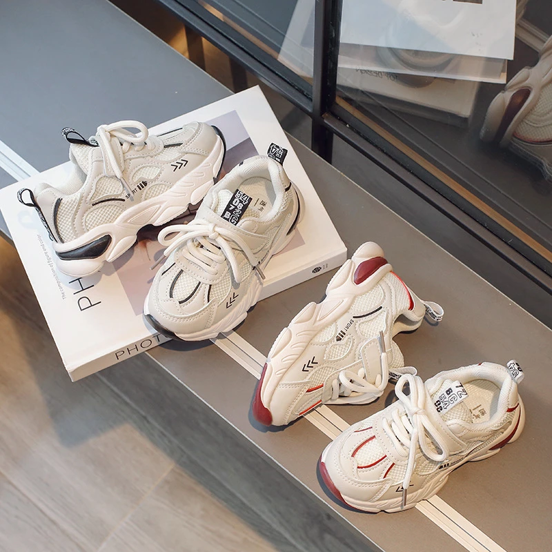 儿童运动鞋2023新款春款单鞋男童韩版潮范儿中大童老爹鞋女童鞋子