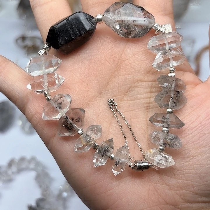 水晶手链银S925镶嵌闪灵钻手串