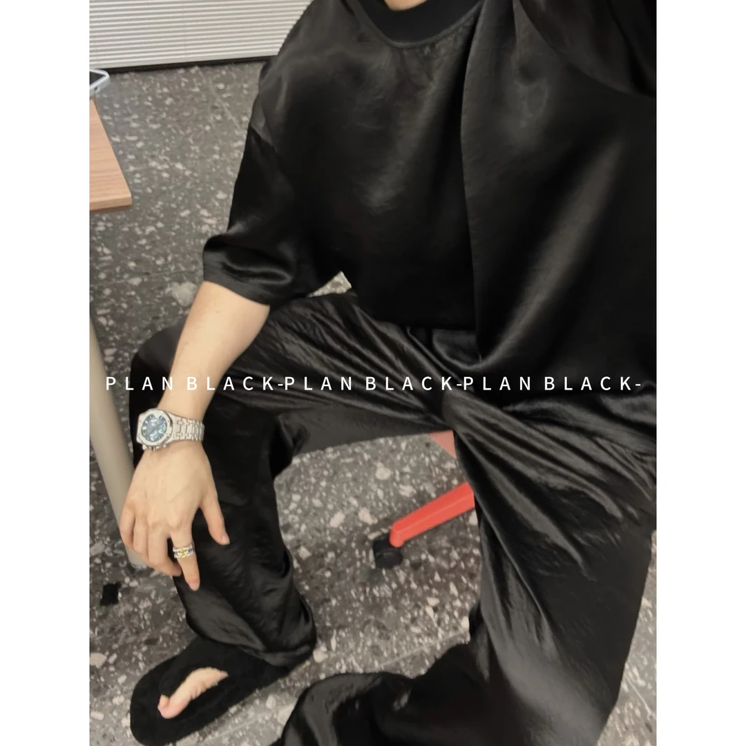 RICH陈发财【纵享丝滑/长裤】醋酸凉凉垂感！松弛感直筒裤6980