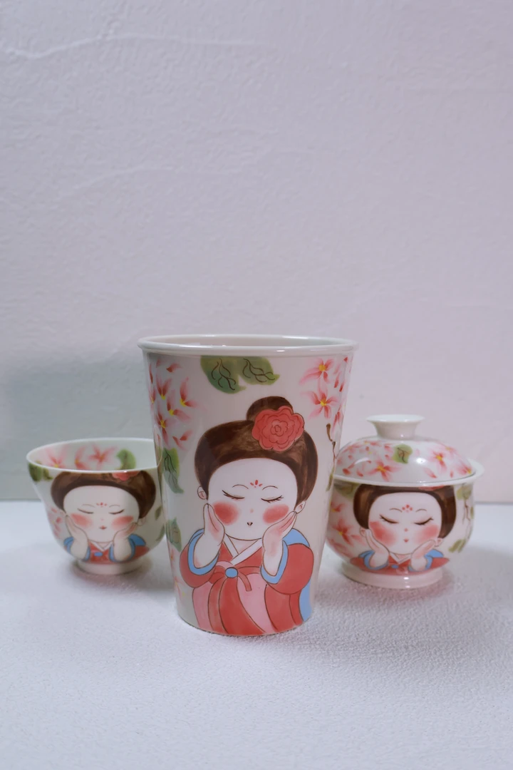 泥古设计师唐美人茶壶盖碗套组
