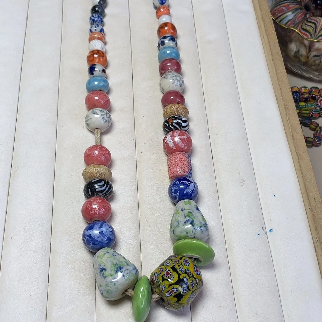 琉璃项链琉璃陶瓷多宝