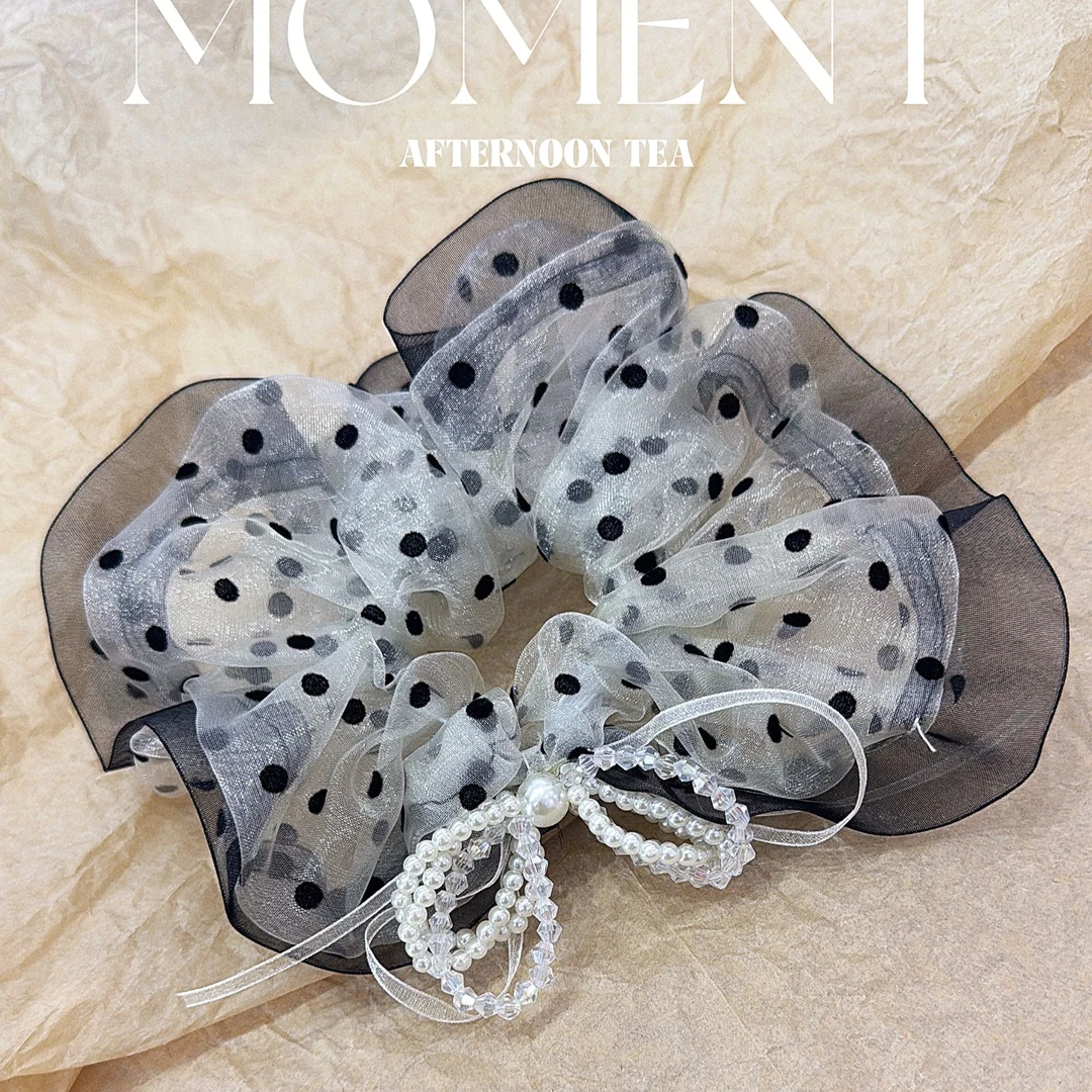 女日韩轻职风甜美风原创设计发圈可爱头饰网纱韩系