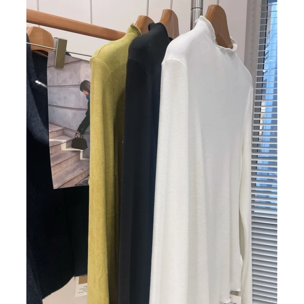 【POPO】2025冬上新 木耳边双面德绒打底时尚百搭