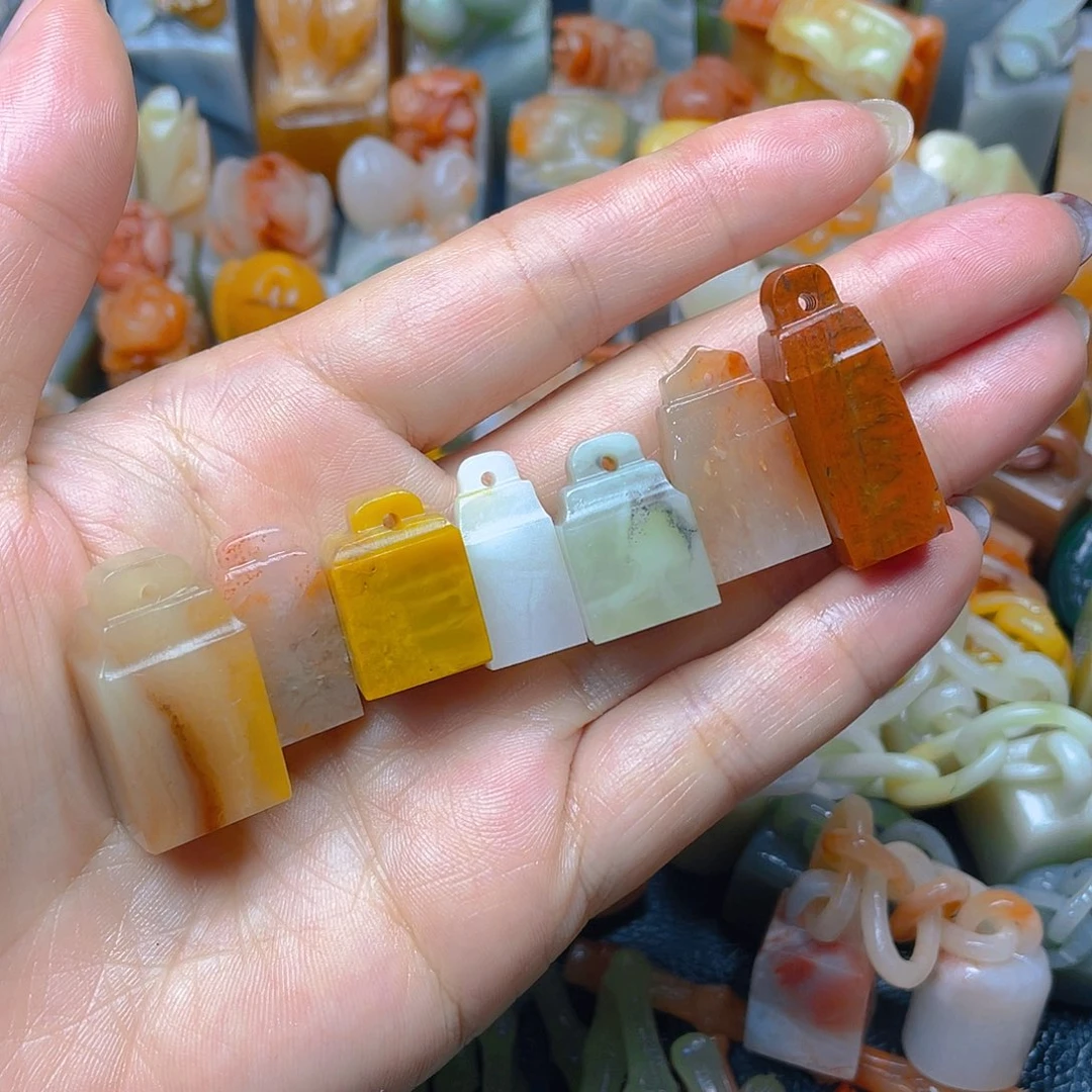 青田石印石如意一把