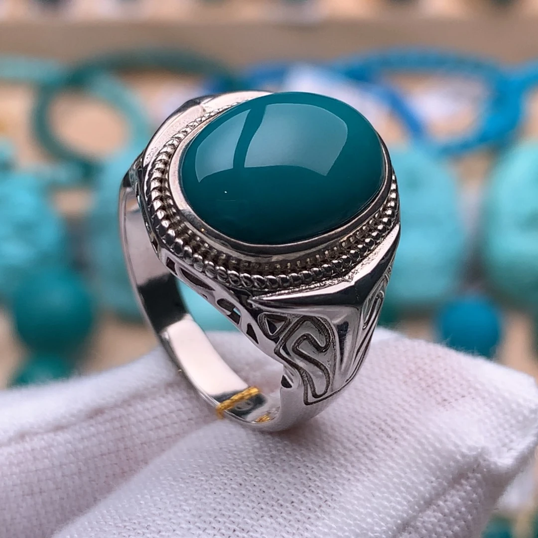 绿松石银S925镶嵌珠宝奇石