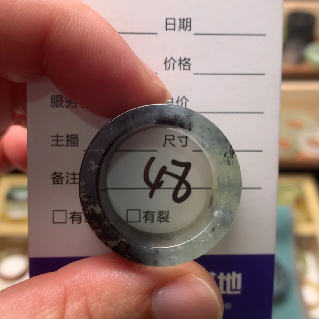 L***a蛇纹石玉未镶嵌戒指内径22.1