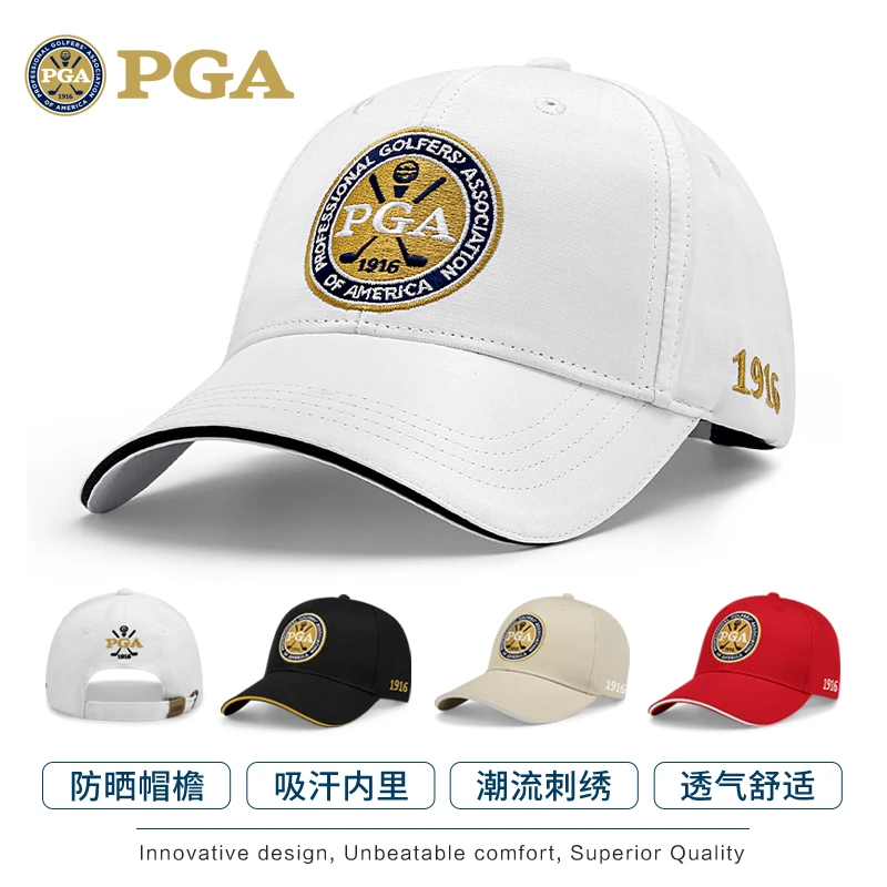 美国PGA 高尔夫球帽男士遮阳防晒太阳帽棒球运动帽球队定制帽子