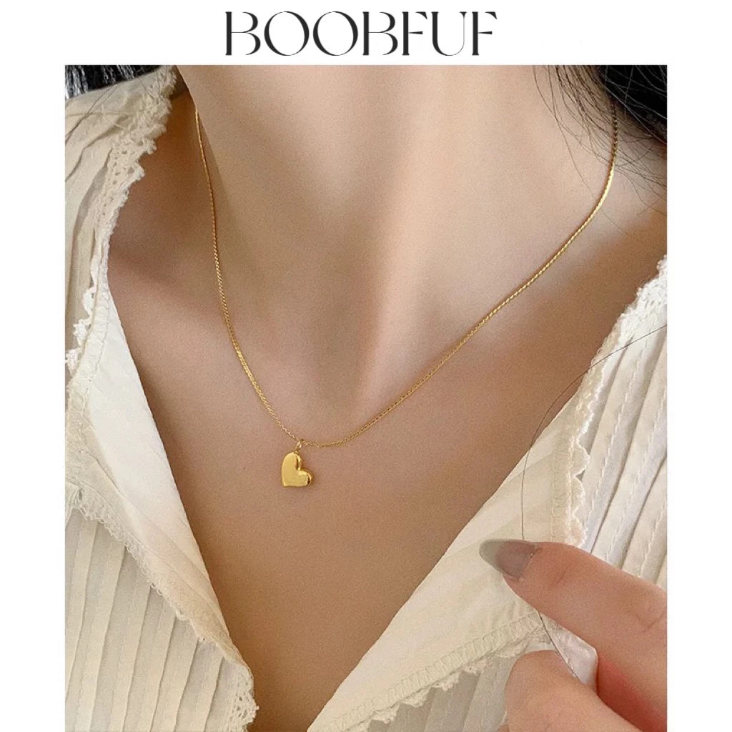 钛钢项链 简约爱心经典项链设计师款春夏锁骨链百搭不掉色锁骨链