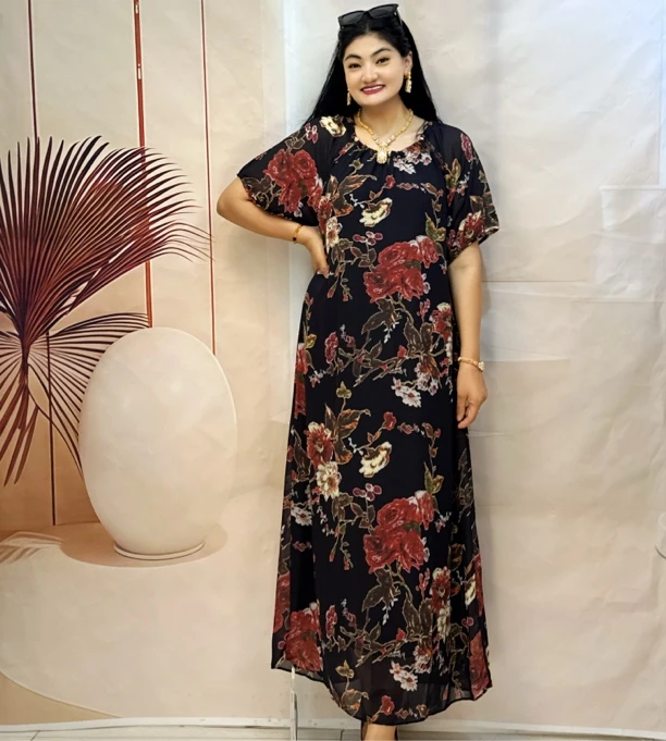 新款时尚连衣裙显瘦气质大码修身优雅休闲连衣裙