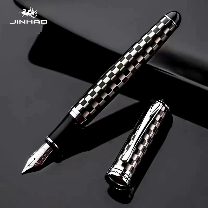 金豪X750商务钢笔办公书写练字美工弯头35号大明直尖金属笔