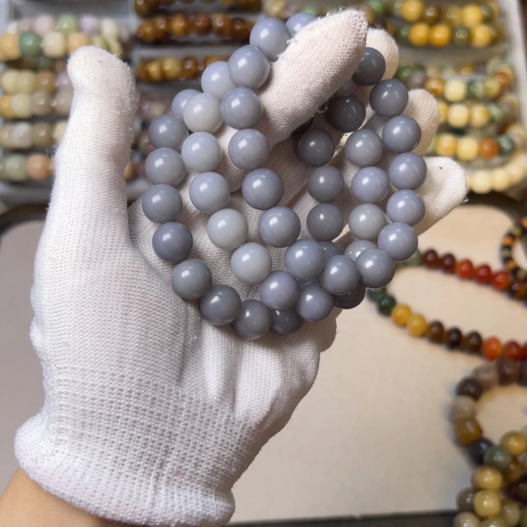 菩提根/象牙果吊坠蓝灰卡12