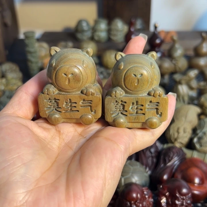 把件小叶紫檀两个一对