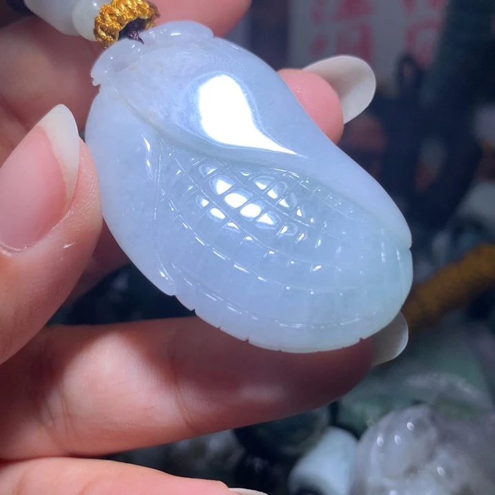 翡翠未镶嵌颈饰保真天然A货翡翠