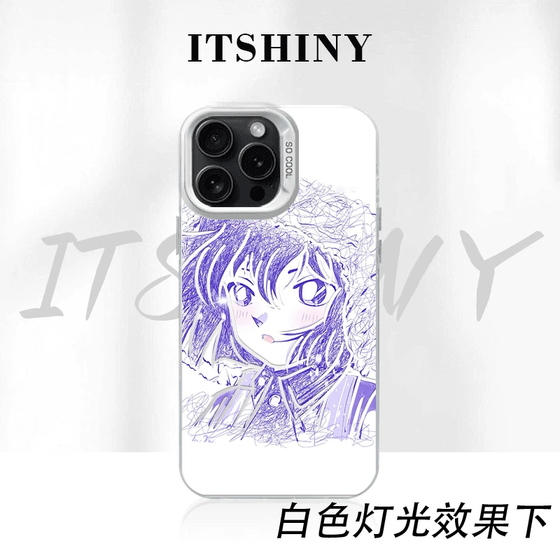 灰原哀手机壳彩银二次元适用于苹果华为荣耀小米VIVOPPO一加