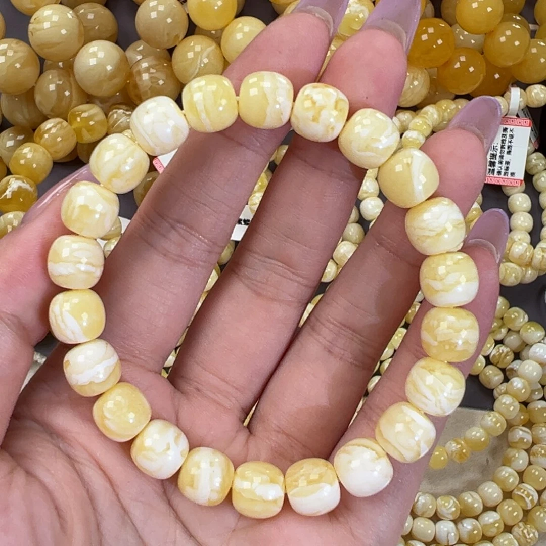 未镶嵌琥珀手链瓷白妖花