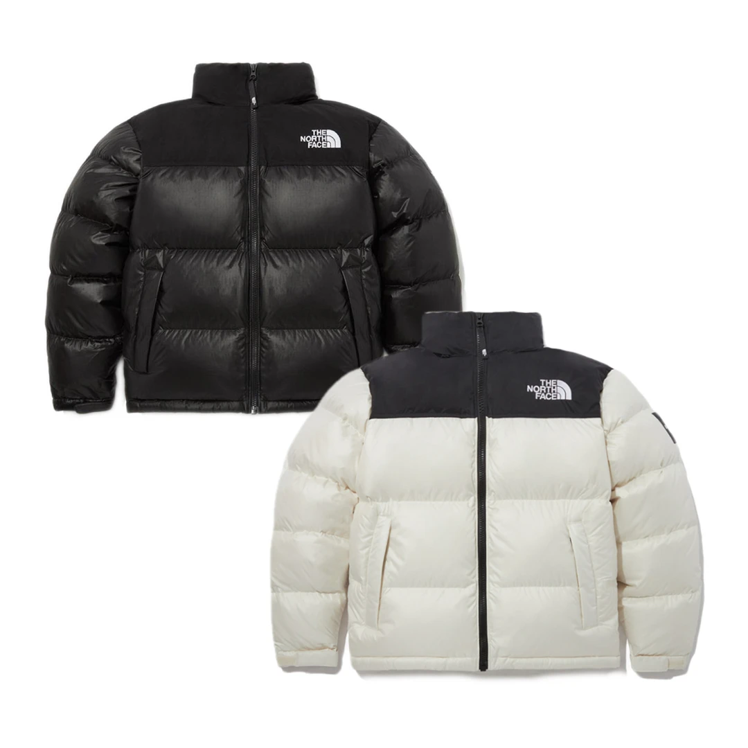 【双旦】户外黑白经典款男女情侣运动肩章袖标鹅绒保暖羽绒服