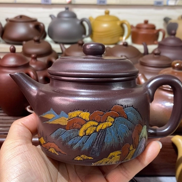紫砂茶壶微瑕处理一把