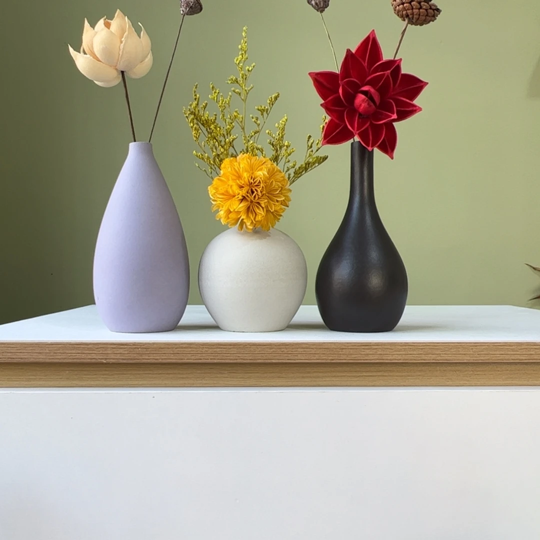 陶瓷花瓶陶瓷花瓶带花高度20-30厘米左右