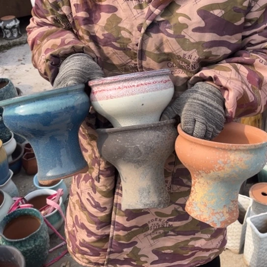 红陶口14高15瑕疵