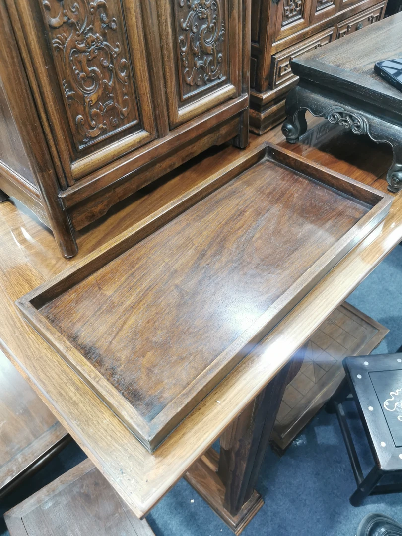 长方形实木茶盘托盘花梨细两个