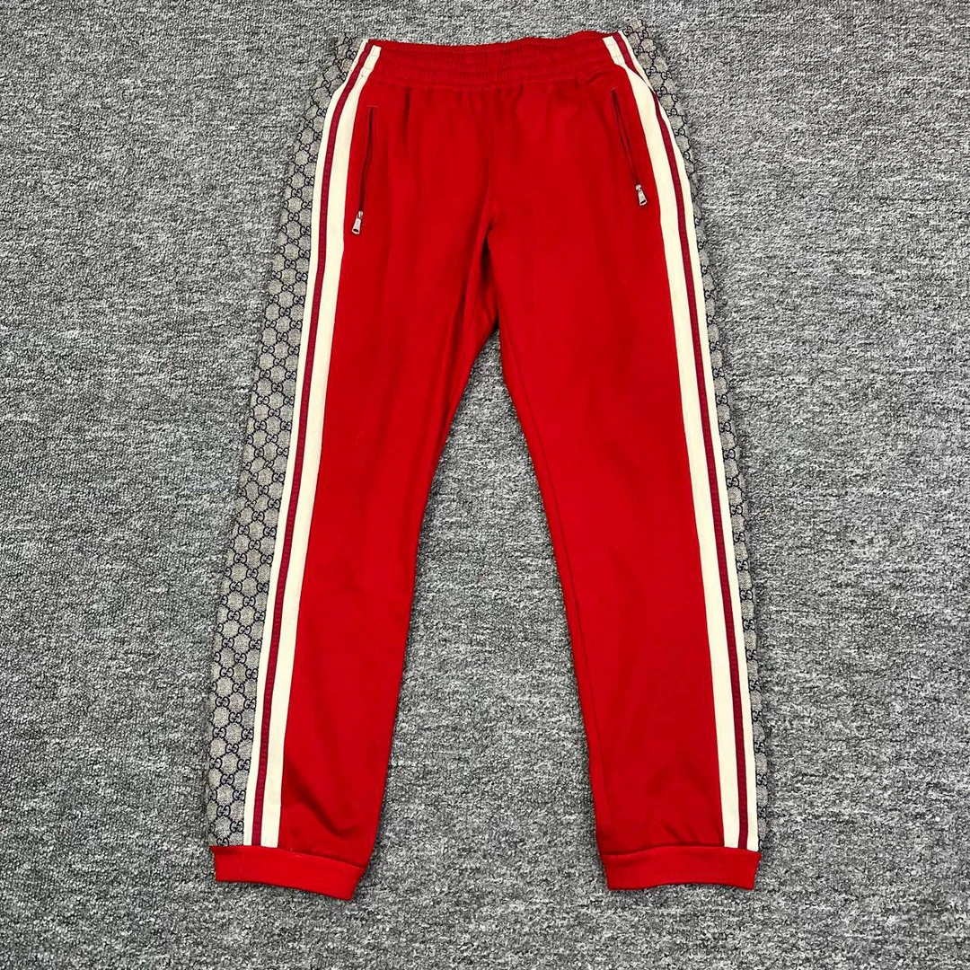 95新 GUCCI/古驰 L码/红色蛇纹校裤/如图/00825