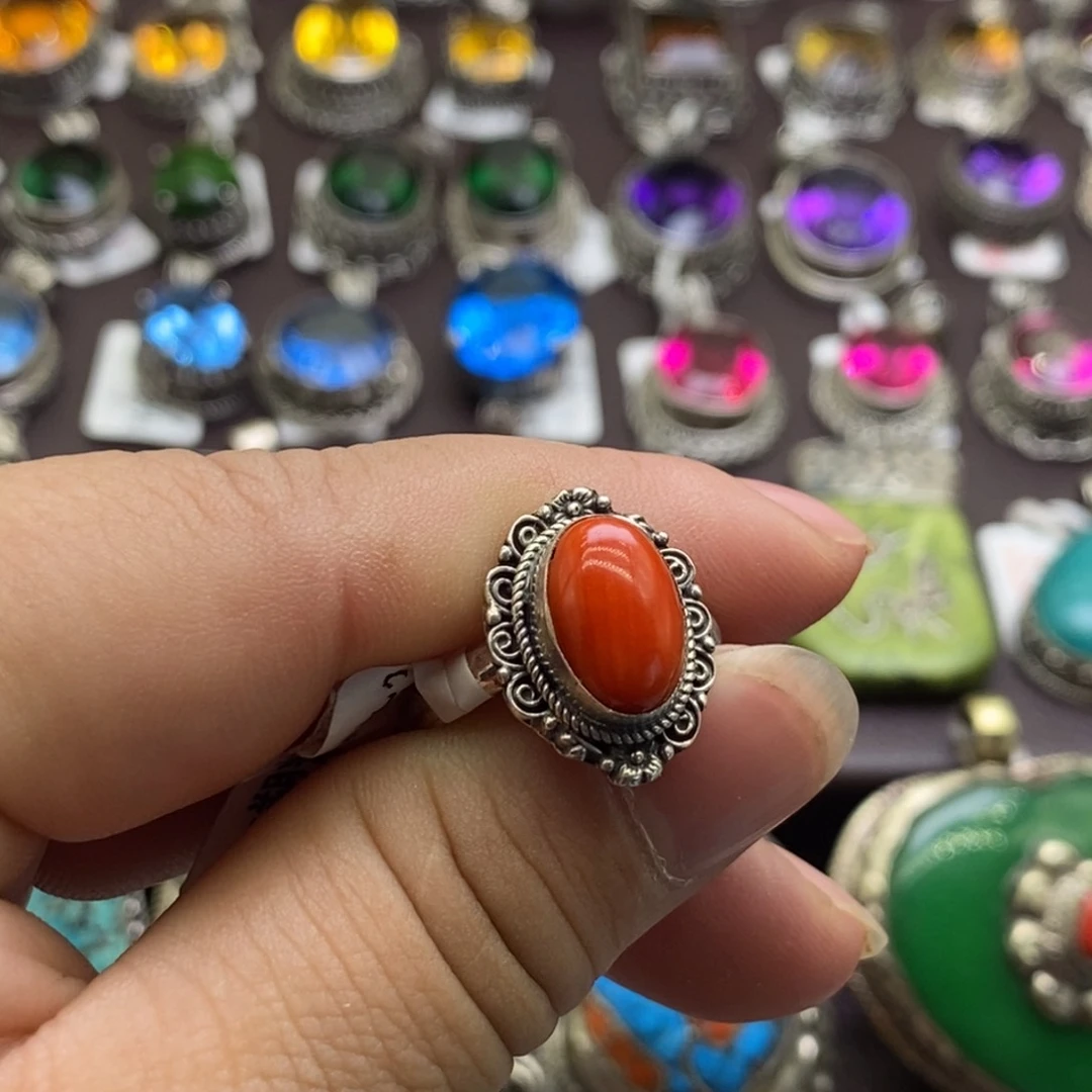 仿水晶吊坠925银唯*?晓鱼尼泊尔手工制作