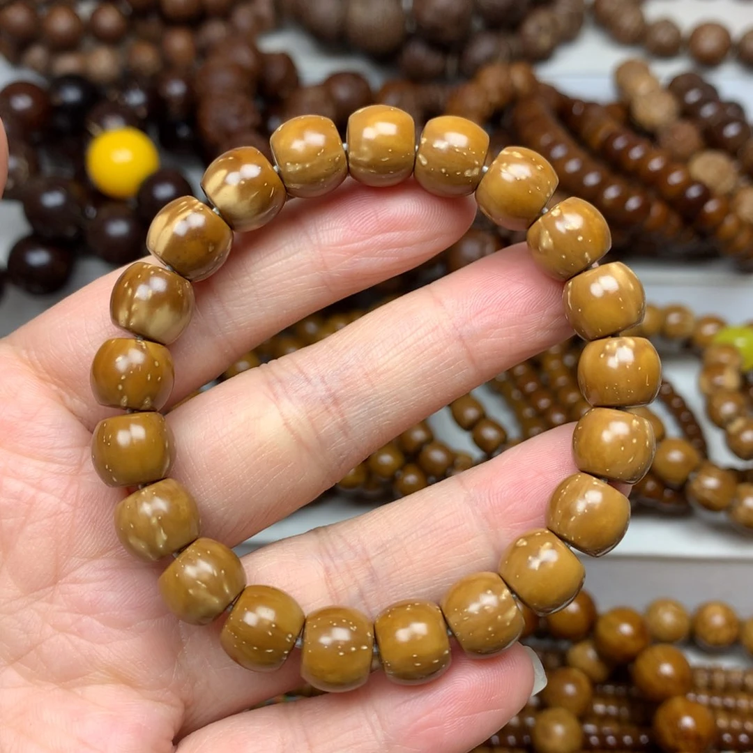 紫金鼠手串10*9mm实心直切花皮瑕疵福利款