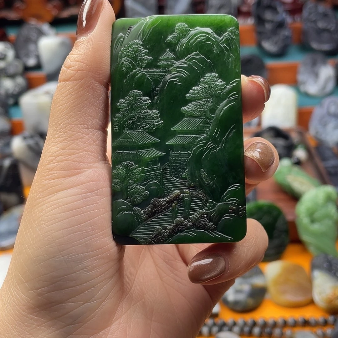 安***吉和田玉未镶嵌颈饰