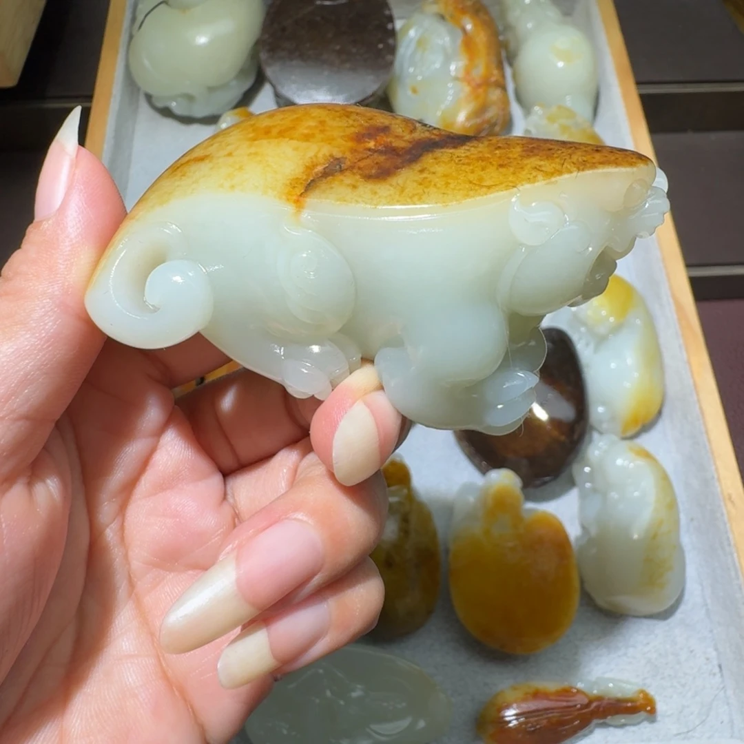 和田玉银S925镶嵌吊坠(不含链)