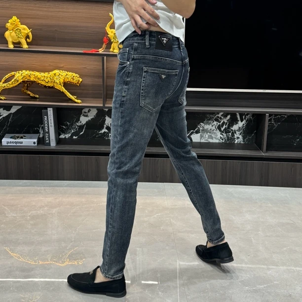 7178-秋冬高品质男士时尚欧货修身小脚牛仔裤