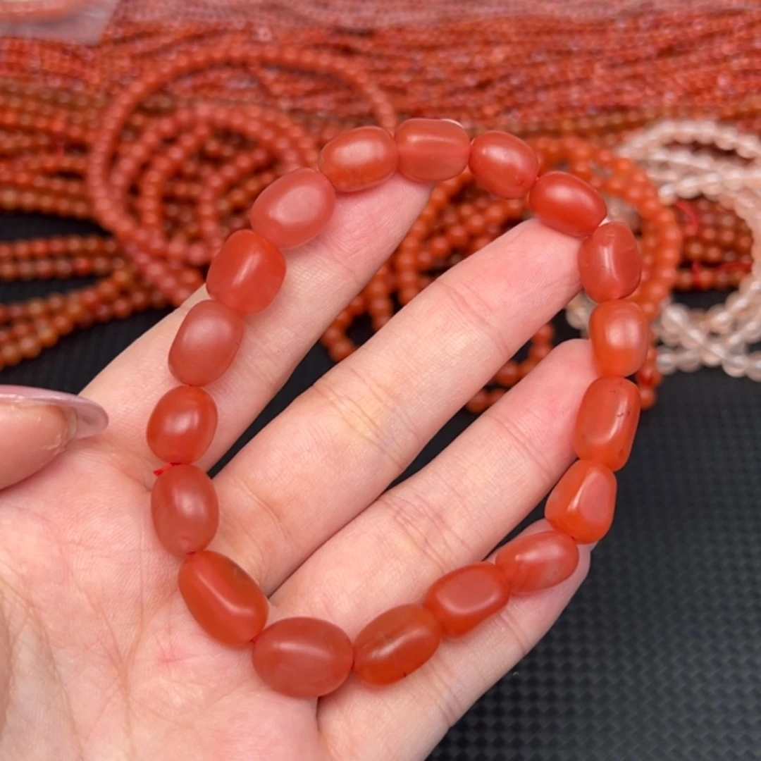 南红玛瑙未镶嵌手链